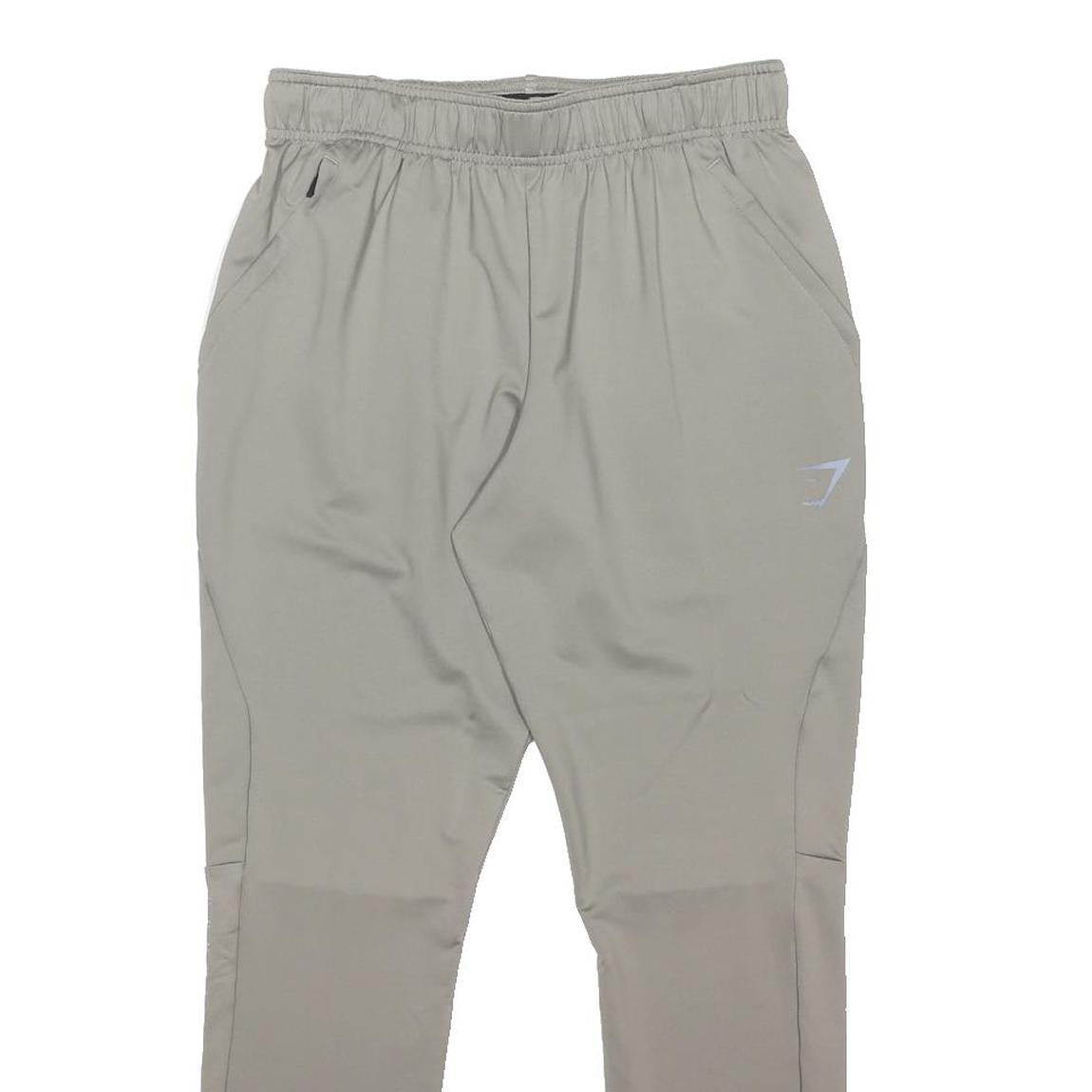 GYMSHARK Mens Joggers Beige Slim Tapered S W30 L29 Athletic Training Gym Pants
