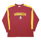 LEE Mens Red & Yellow Graphic T-Shirt XL Long Sleeve Crew Neck College Style