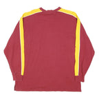 LEE Mens Red & Yellow Graphic T-Shirt XL Long Sleeve Crew Neck College Style
