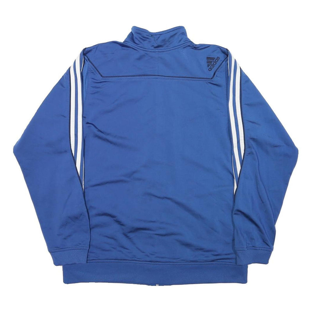 ADIDAS Mens Blue Zip Jacket M Polyester Blend Plain Sportswear Athletic