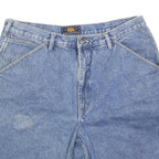 ROUTE 66 Mens Denim Blue Casual Shorts L W35 Cotton Blend Relaxed Fit