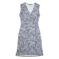 LAURA ASHLEY Womens A-Line Dress Grey Floral Sleeveless Knee Length UK 10