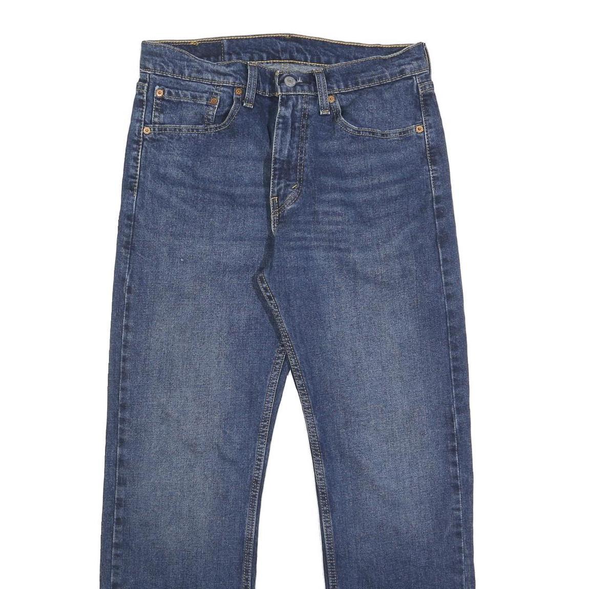 LEVI'S 505 Mens Jeans Blue Regular Straight Denim Medium W32 L30 Classic Fit Zip