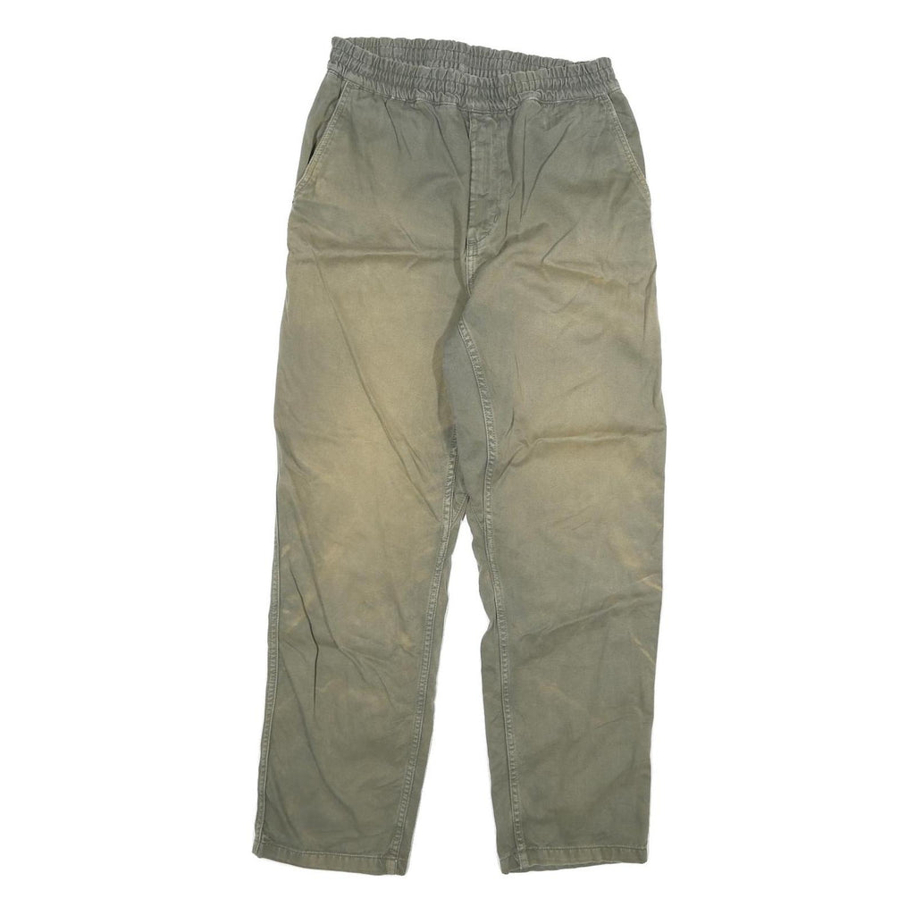 CARHARTT Mens Regular Fit Cotton Blend Beige Trousers W28 L28 Workwear Utility