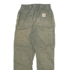CARHARTT Mens Regular Fit Cotton Blend Beige Trousers W28 L28 Workwear Utility