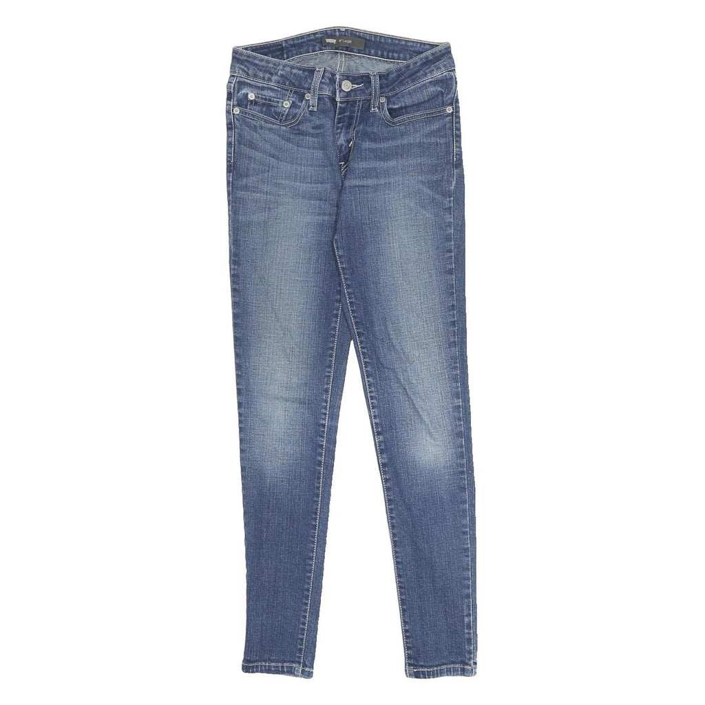 LEVI'S Womens Slim Skinny Denim Medium Blue Cotton Blend 535 Jeans W26 L29
