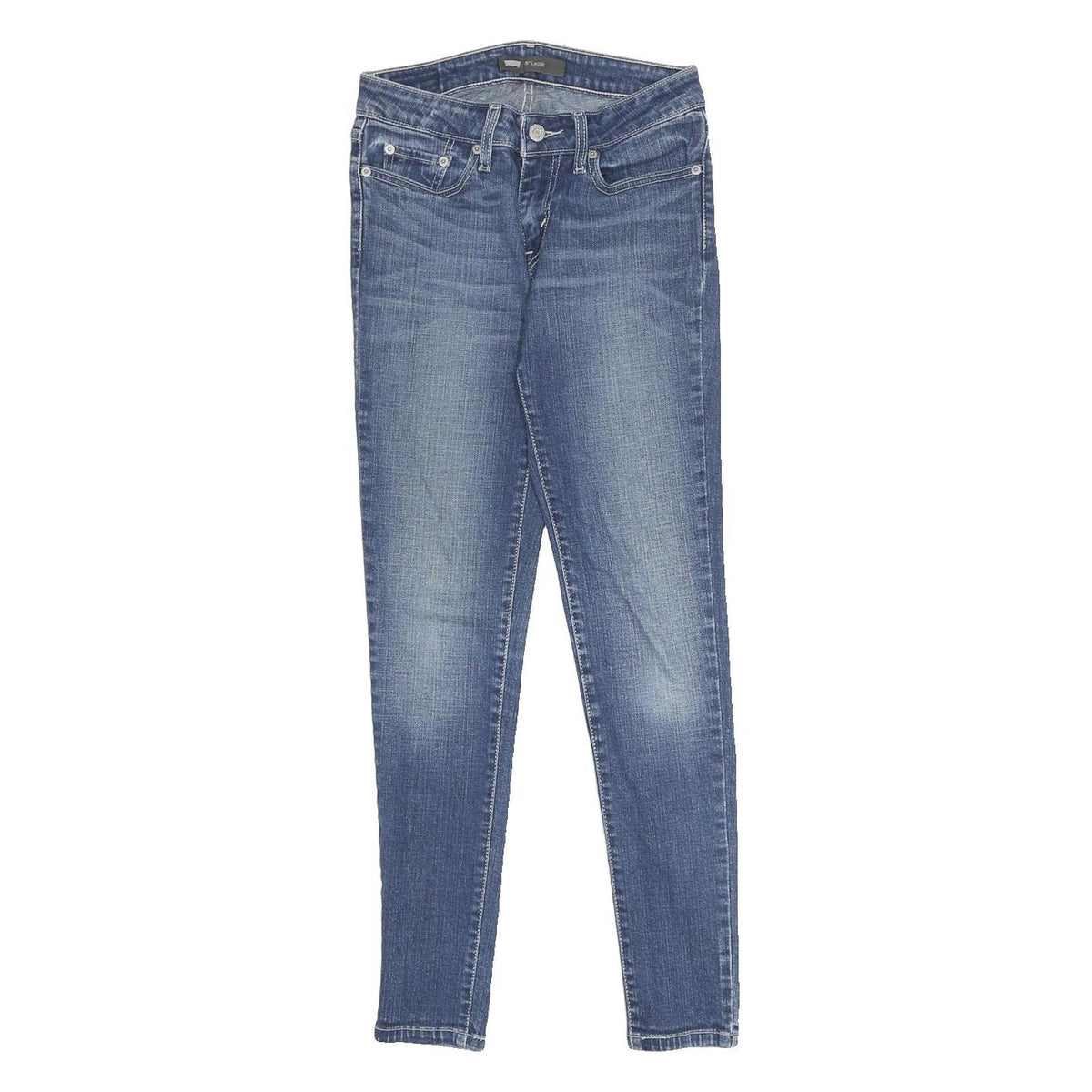 LEVI'S Womens Slim Skinny Denim Medium Blue Cotton Blend 535 Jeans W26 L29