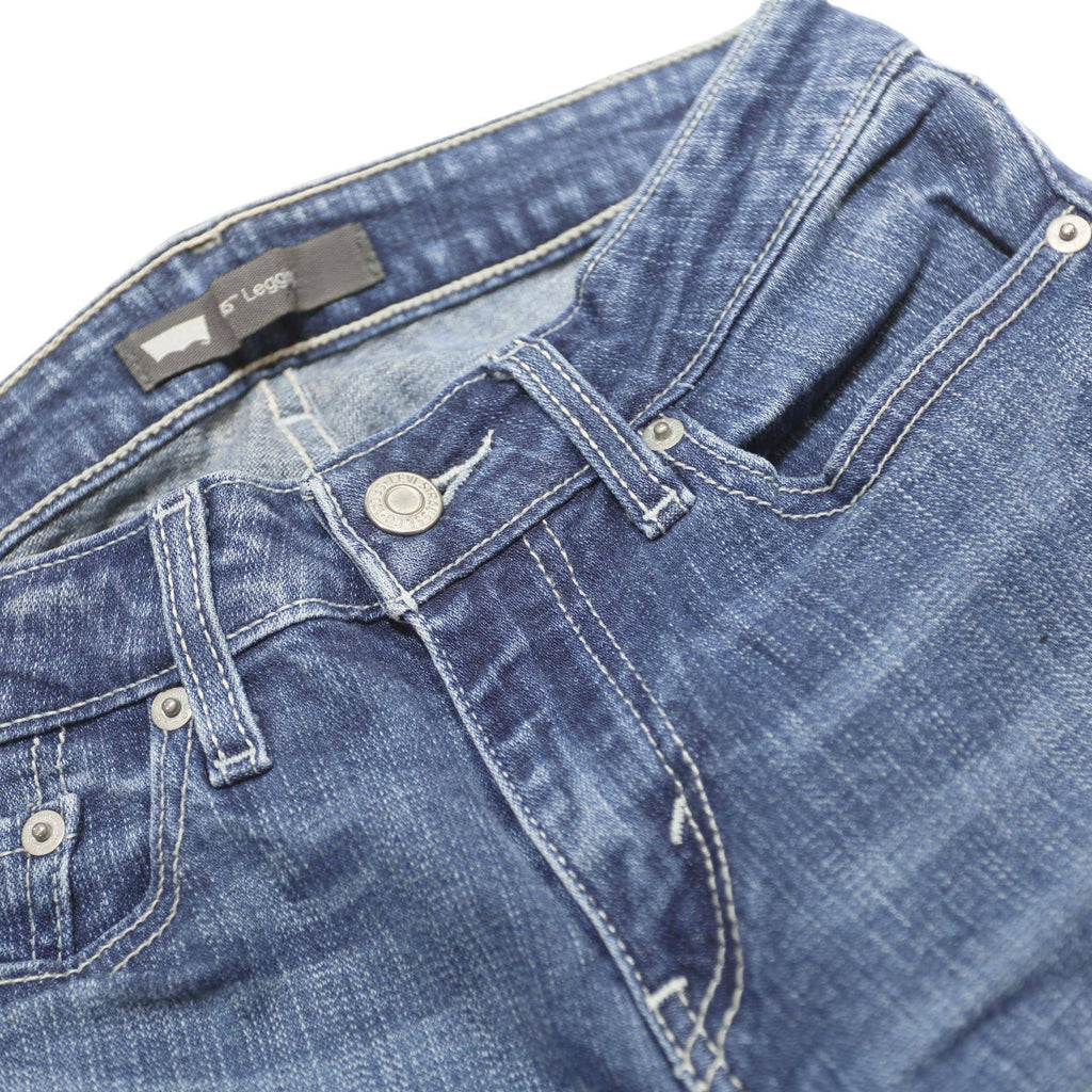 LEVI'S Womens Slim Skinny Denim Medium Blue Cotton Blend 535 Jeans W26 L29