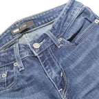 LEVI'S Womens Slim Skinny Denim Medium Blue Cotton Blend 535 Jeans W26 L29