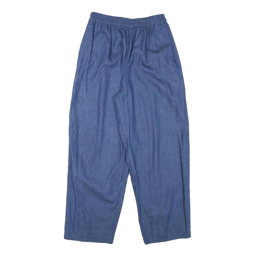 Womens Blue Relaxed Denim Jeans Cotton Blend W24 L26 Elasticated Waistband