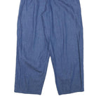 Womens Blue Relaxed Denim Jeans Cotton Blend W24 L26 Elasticated Waistband