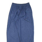 Womens Blue Relaxed Denim Jeans Cotton Blend W24 L26 Elasticated Waistband