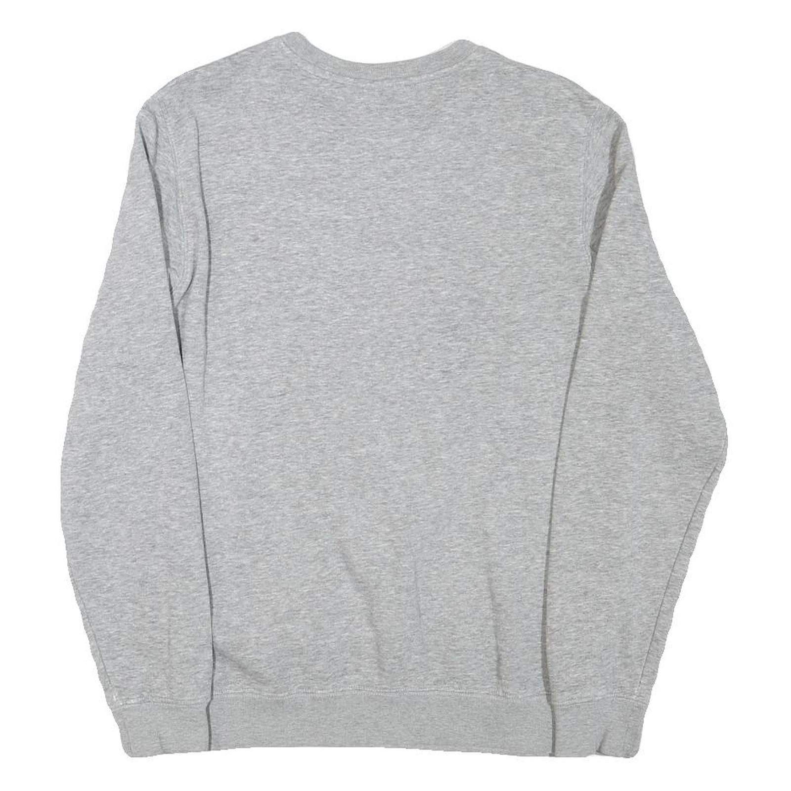 CHAMPION Mens Grey Crew Neck S Cotton Blend Sweatshirt Logo Print Casual