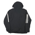 ADIDAS Mens Black Jacket S Polyester Blend Plain Zip Hooded Sports Casual