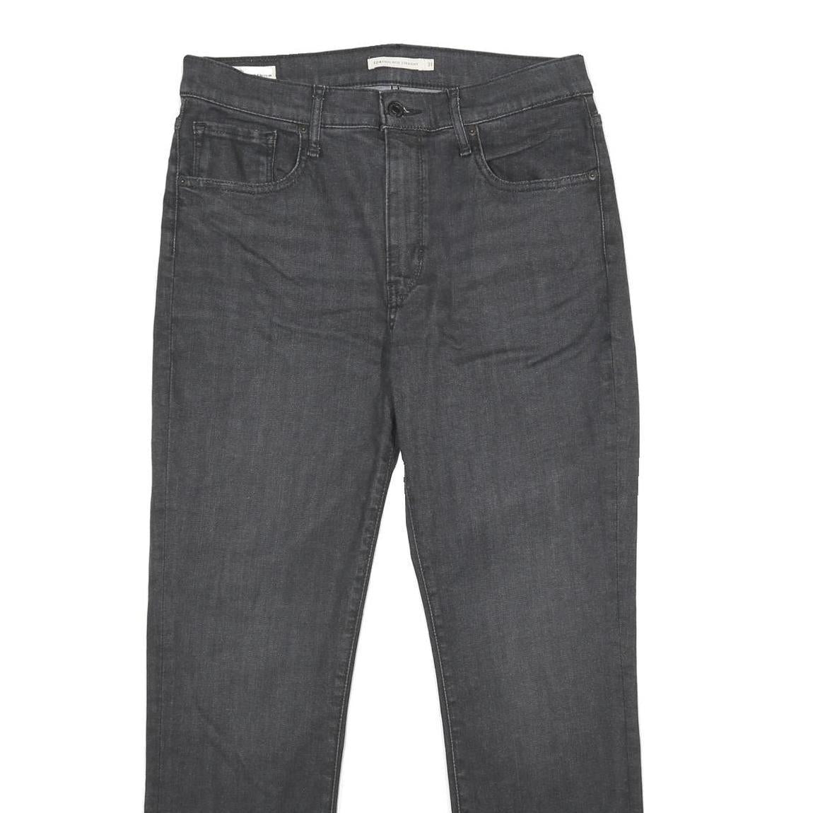 LEVI'S Womens 724 High Rise Straight Big E Jeans Grey Regular Straight Denim W31