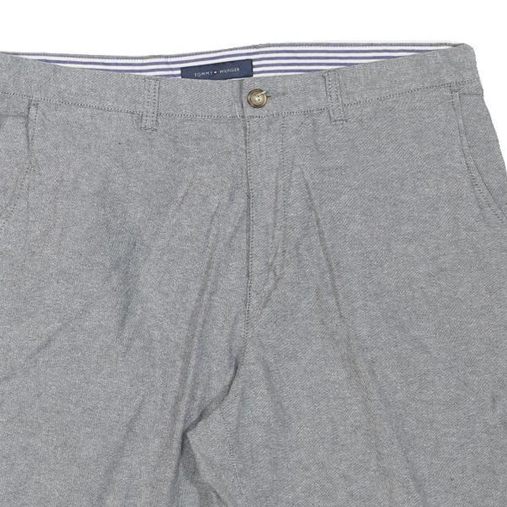 TOMMY HILFIGER Mens Shorts Grey XL W36 Classic Cotton Blend Casual