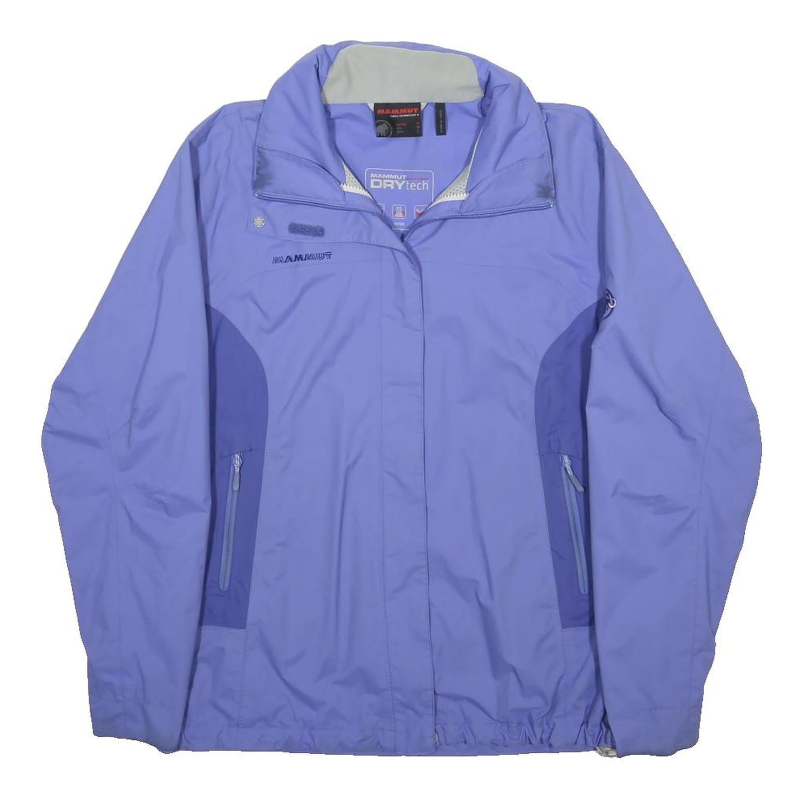 MAMMUT Womens Blue & Purple Outdoor Jacket M Polyester Zip Waterproof