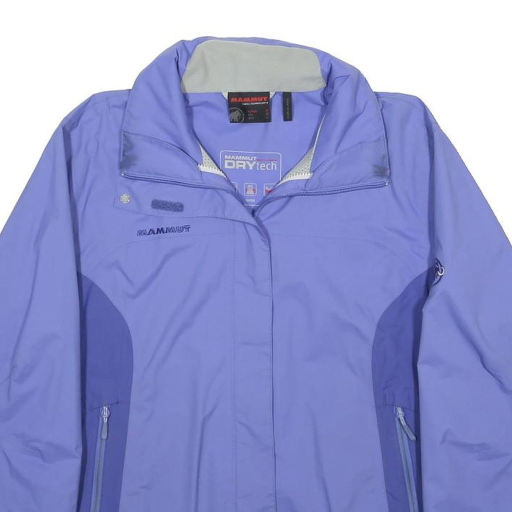 MAMMUT Womens Blue & Purple Outdoor Jacket M Polyester Zip Waterproof