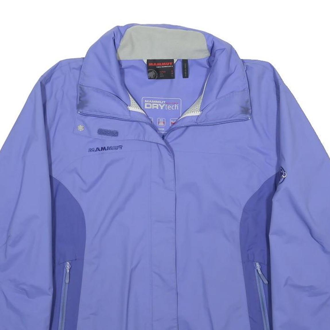 MAMMUT Womens Blue & Purple Outdoor Jacket M Polyester Zip Waterproof
