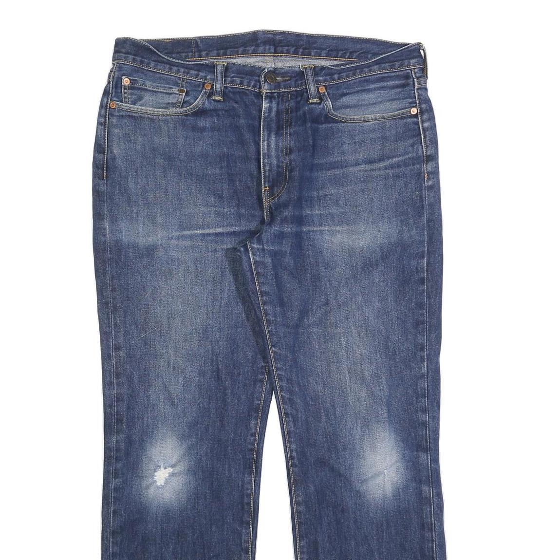 LEVI'S 514 CLASSIC Mens Jeans Blue Classic Straight Denim Medium W36 L32 Zip