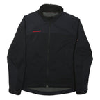 MAMMUT Womens Black Nylon Outdoor Jacket M Drawstring Pattern Plain