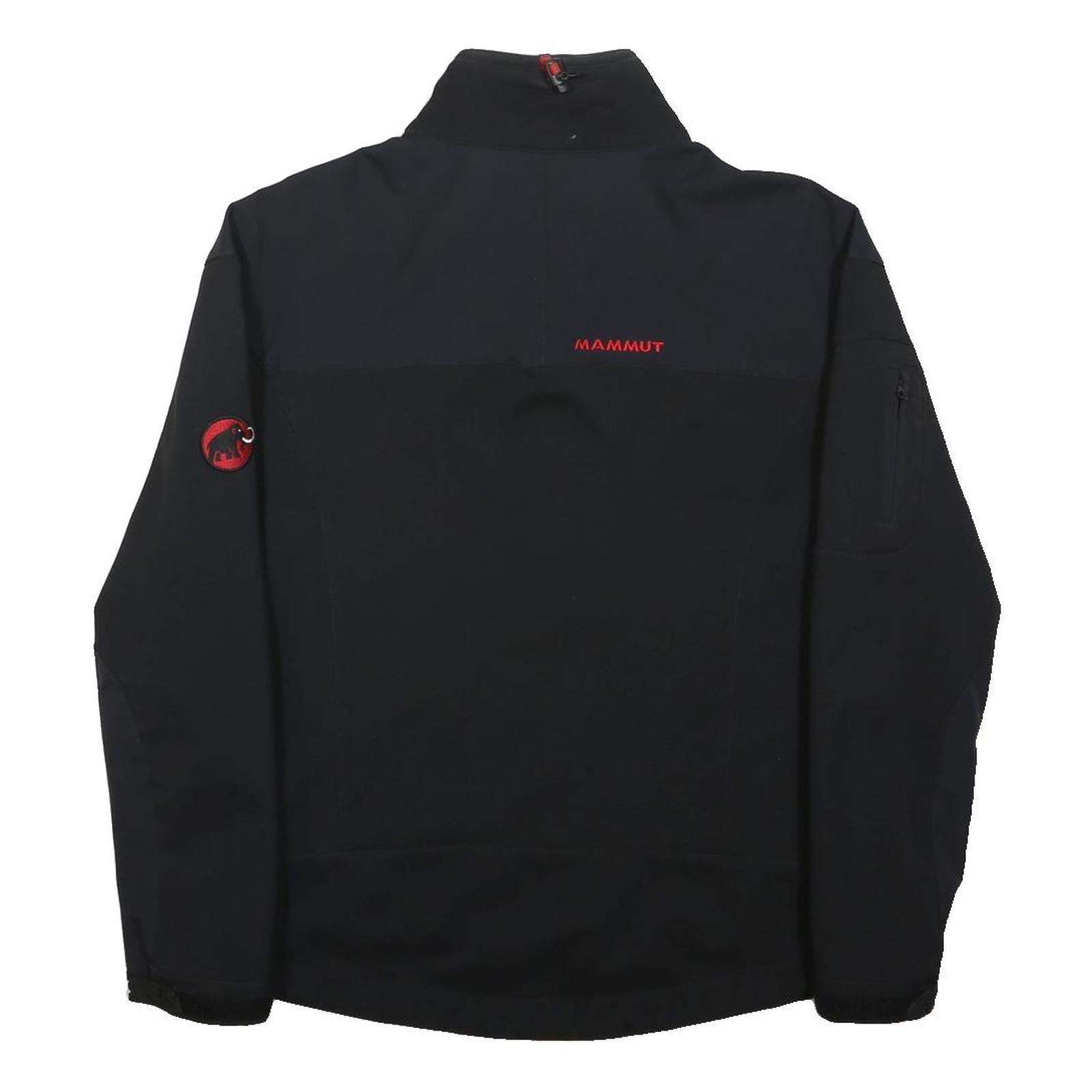 MAMMUT Womens Black Nylon Outdoor Jacket M Drawstring Pattern Plain