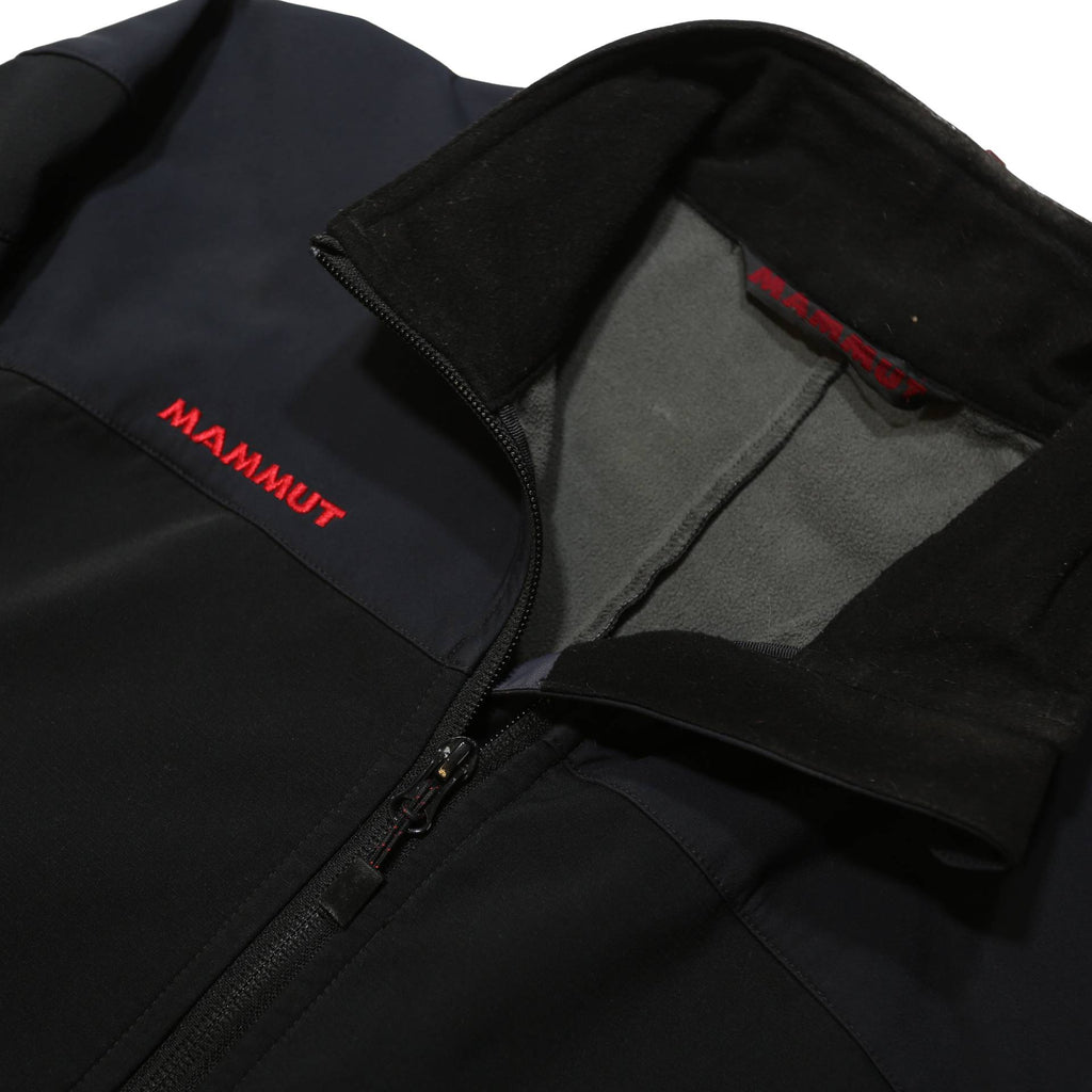 MAMMUT Womens Black Nylon Outdoor Jacket M Drawstring Pattern Plain
