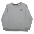 PUMA Mens Grey Cotton Blend Sweatshirt L Crew Neck Casual Sportswear