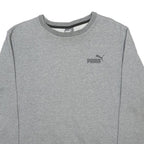 PUMA Mens Grey Cotton Blend Sweatshirt L Crew Neck Casual Sportswear