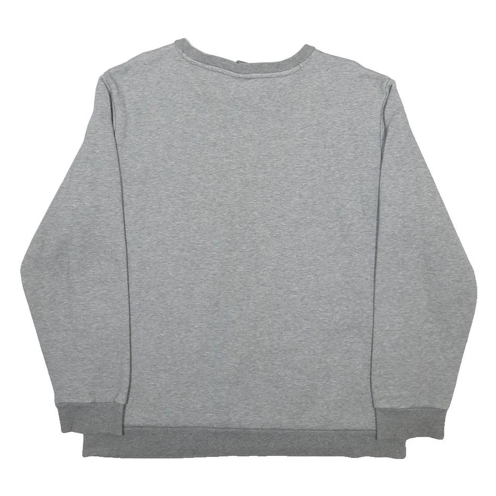 PUMA Mens Grey Cotton Blend Sweatshirt L Crew Neck Casual Sportswear