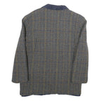 INTERNATIONAL SCENE Womens Blue & Grey Check Button Jacket M Cotton Tailored