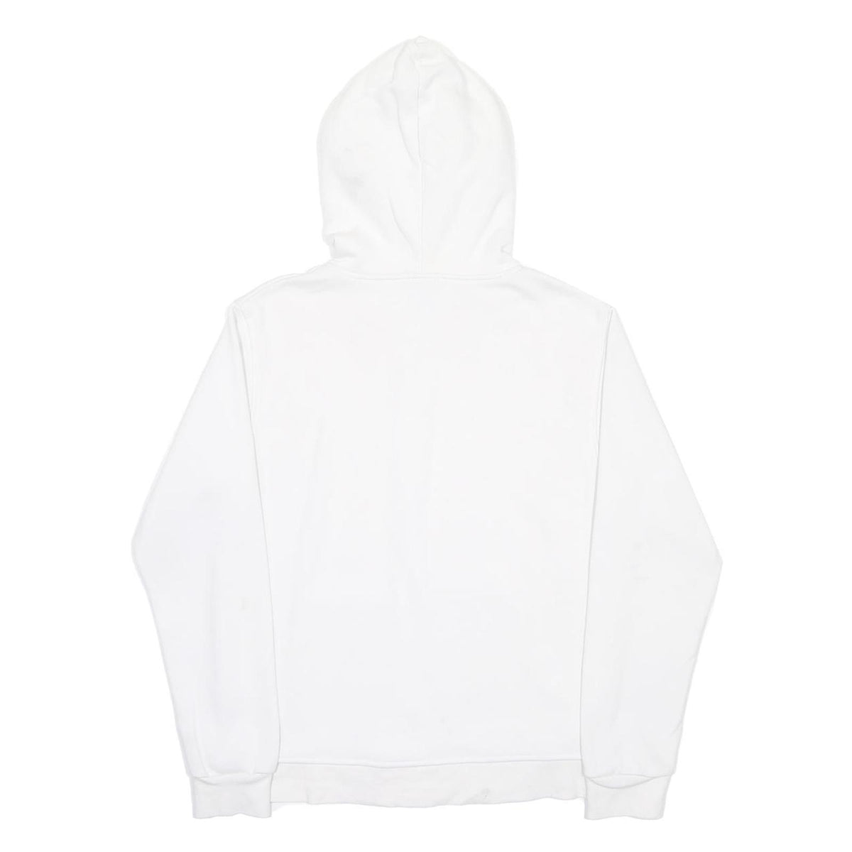 NIKE Mens White Pullover S Cotton Blend Zip Hoodie Lightweight Casual