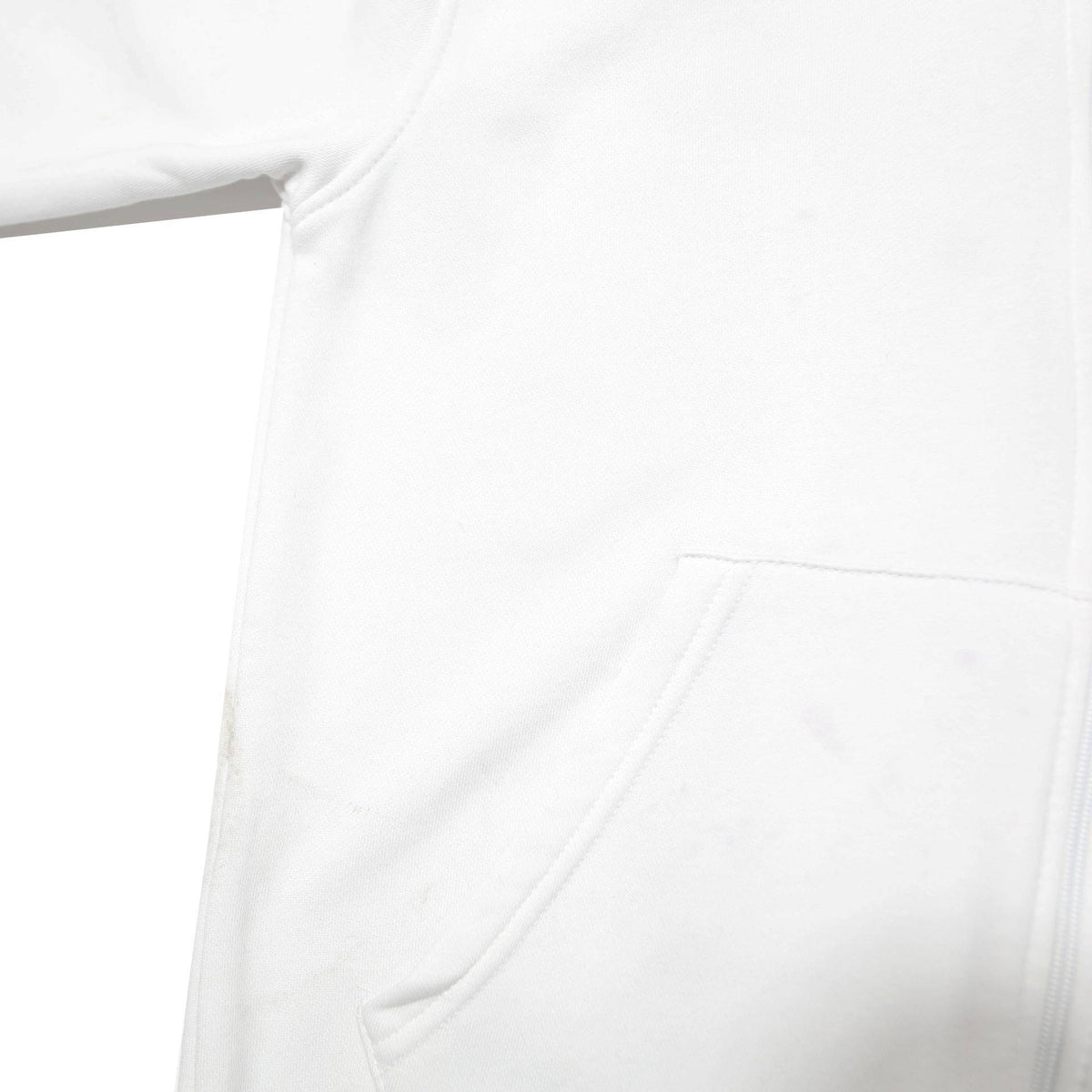 NIKE Mens White Pullover S Cotton Blend Zip Hoodie Lightweight Casual