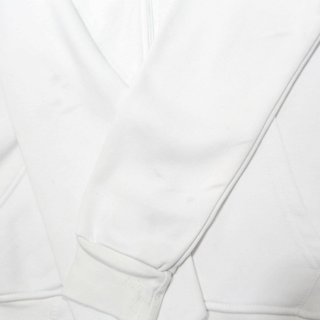 NIKE Mens White Pullover S Cotton Blend Zip Hoodie Lightweight Casual