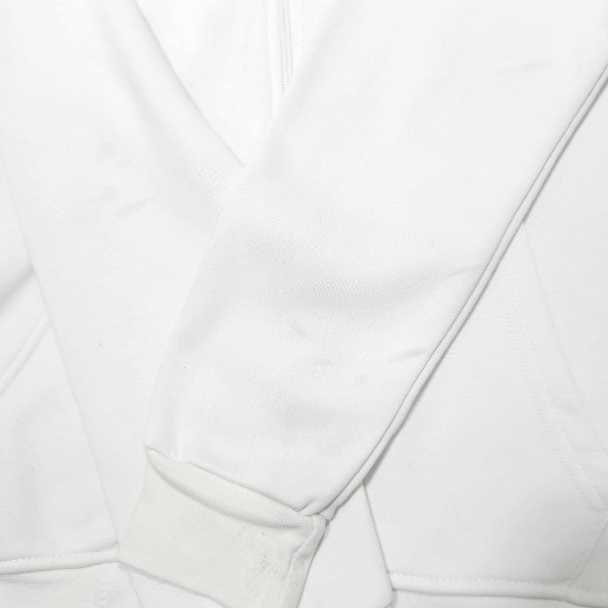 NIKE Mens White Pullover S Cotton Blend Zip Hoodie Lightweight Casual