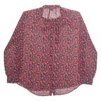 FRENCH CONNECTION Womens Printed Blouse Red Long Sleeve Animal Print M