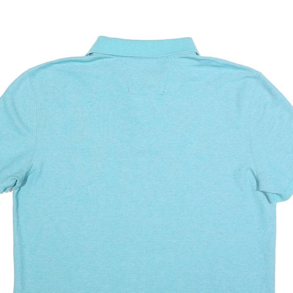 NAUTICA Mens Blue Short Sleeve Plain XL Cotton Blend Polo Shirt Classic Fit