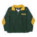 REEBOK Boys Green & Yellow Packers Plain Pullover Jumper Crew Neck Polyester