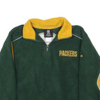 REEBOK Boys Green & Yellow Packers Plain Pullover Jumper Crew Neck Polyester