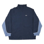 REEBOK Mens Navy & Blue Track Jacket 2XL Nylon Zip Athletic Sportswear