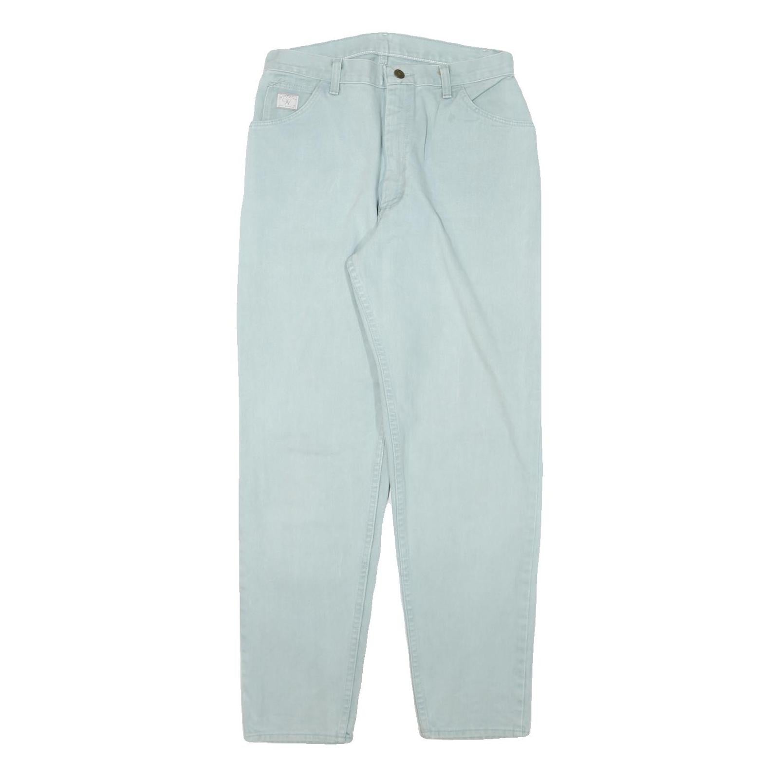 WRANGLER Womens Jeans Blue Relaxed Straight Denim Light W20 L29 Classic Fit