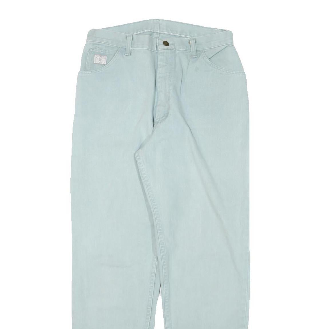 WRANGLER Womens Jeans Blue Relaxed Straight Denim Light W20 L29 Classic Fit