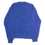 CHAPS Mens Jumper Blue Crew Neck Chunky Knit L