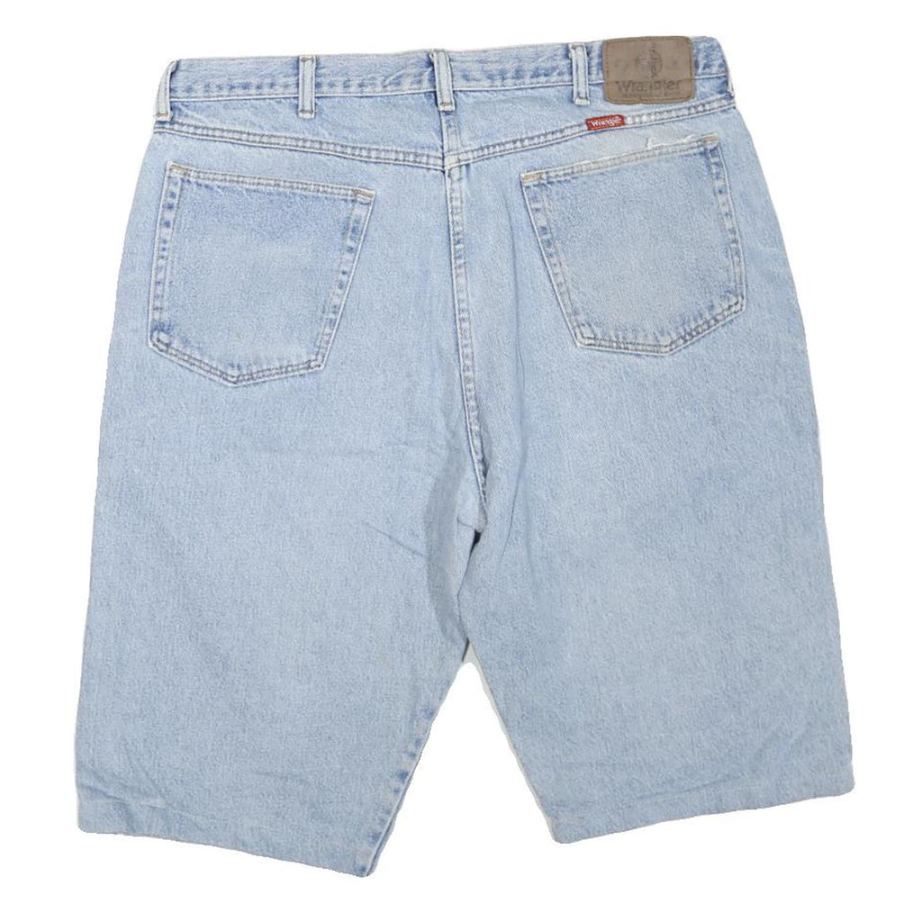 WRANGLER Mens Shorts Blue Casual Denim L W36 Light Wash Summer