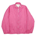 ALISON CRAIG Womens Pink Nylon Zip Jacket L Lightweight Plain Casual Outerwear