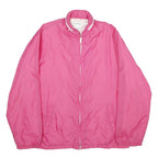 ALISON CRAIG Womens Pink Nylon Zip Jacket L Lightweight Plain Casual Outerwear
