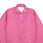 ALISON CRAIG Womens Pink Nylon Zip Jacket L Lightweight Plain Casual Outerwear