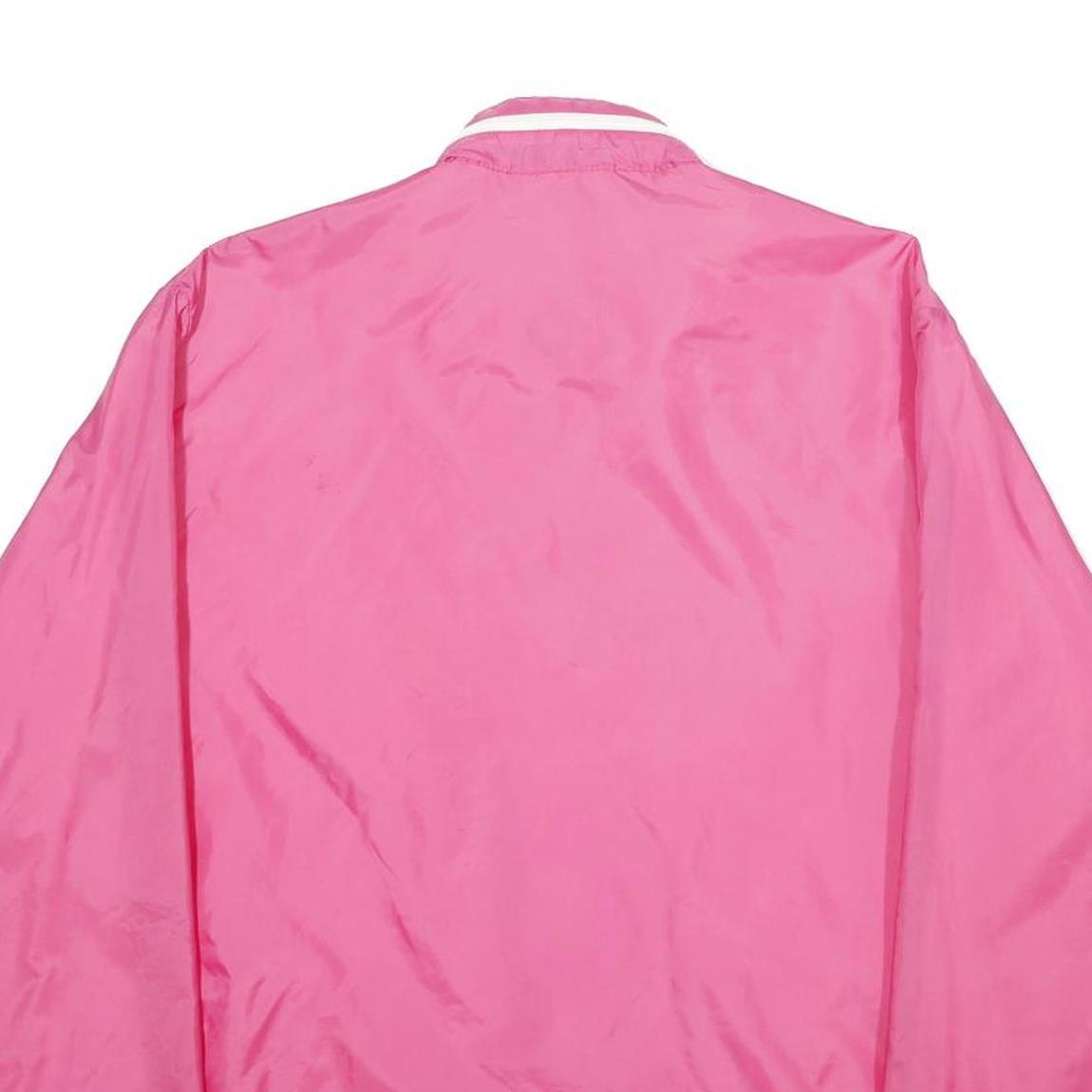 ALISON CRAIG Womens Pink Nylon Zip Jacket L Lightweight Plain Casual Outerwear