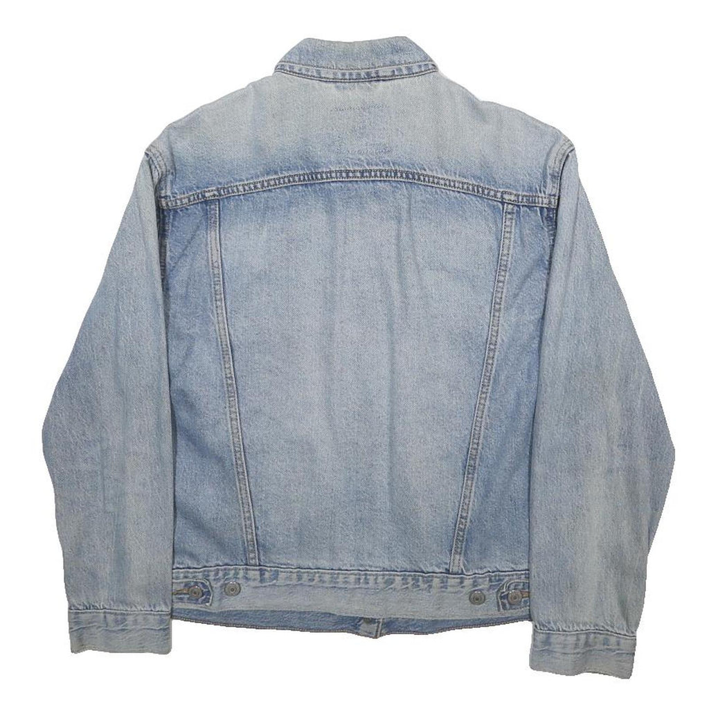 LEVI'S Womens Blue Denim Jacket M Cotton Blend Button Closure Classic Fit Casual