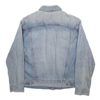 LEVI'S Womens Blue Denim Jacket M Cotton Blend Button Closure Classic Fit Casual